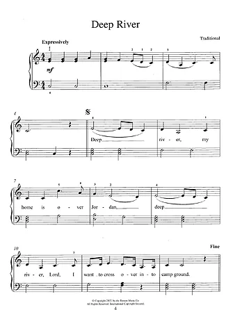 21667 Partitura - Deep River - Piano