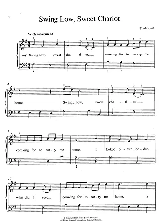 21678 Partitura - Swing Low Sweet Chariot - Piano