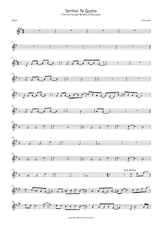 34102 Partitura - Senhor Te Quero - Gaita