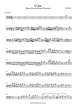 7278 Partitura - O Sol - Violoncelo