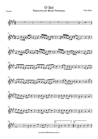 7277 Partitura - O Sol - Violino