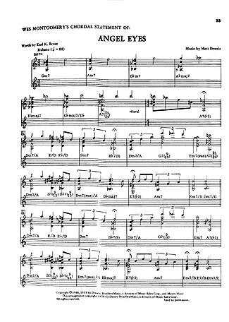 19499 Partitura - Angel Eyes - Guitarra