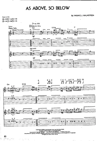 19552 Partitura - As Above So Below - Guitarra