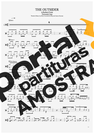 A Perfect Circle  partitura para Bateria