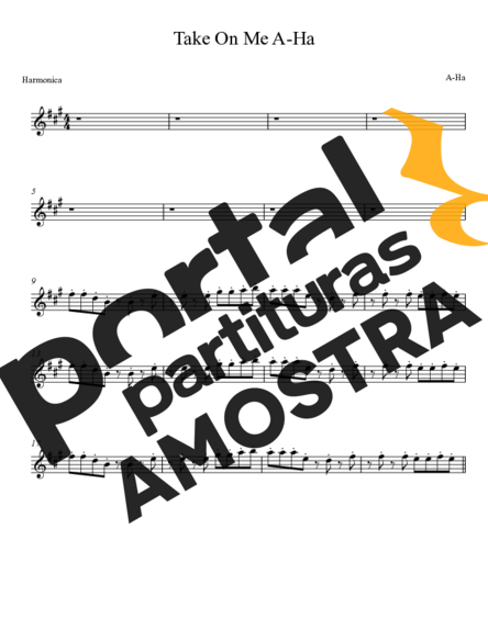 A-ha Take On Me partitura para Gaita
