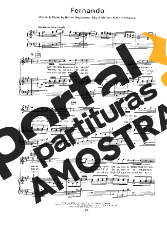 Abba Fernando partitura para Piano