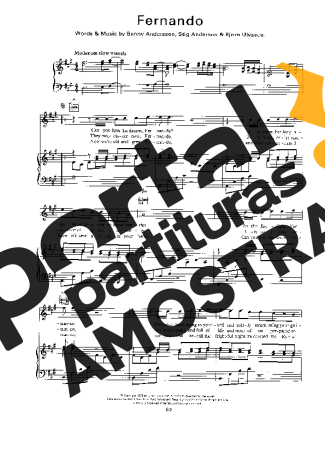 Abba  partitura para Piano