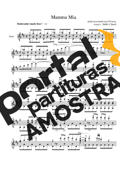 Abba  partitura para Violão