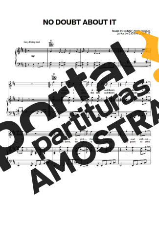 Abba No Doubt About It partitura para Piano