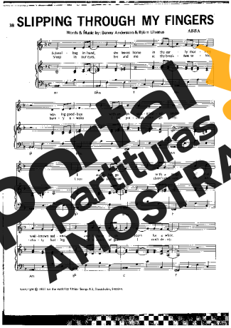 Abba  partitura para Piano