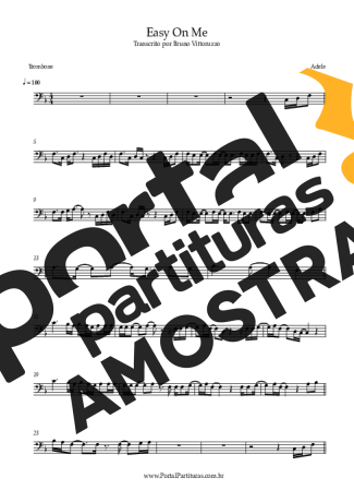Adele Easy On Me partitura para Trombone