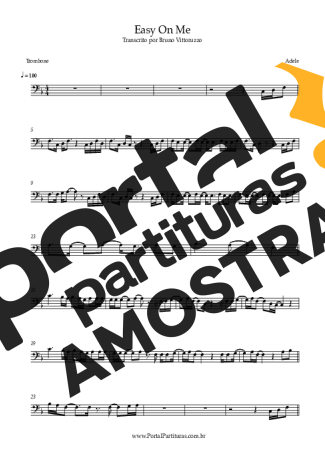 Adele  partitura para Trombone