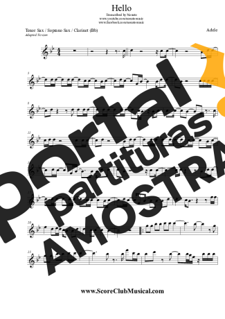 Adele  partitura para Clarinete (Bb)