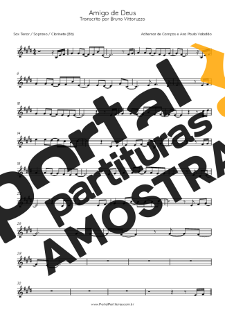 Adhemar de Campos Amigo De Deus partitura para Saxofone Tenor Soprano (Bb)