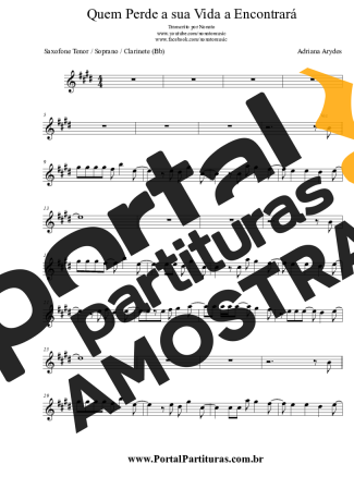 Adriana Aryade  partitura para Clarinete (Bb)