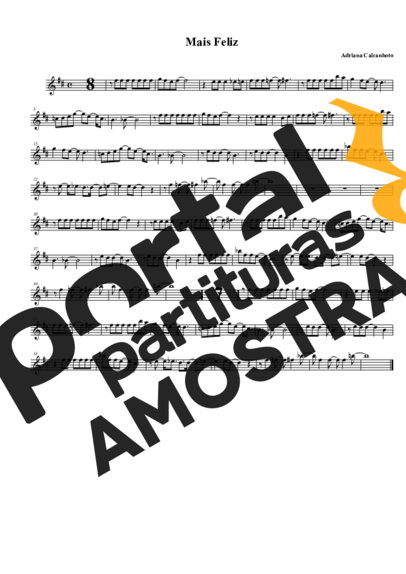 Adriana Calcanhotto  partitura para Saxofone Tenor Soprano Clarinete (Bb)