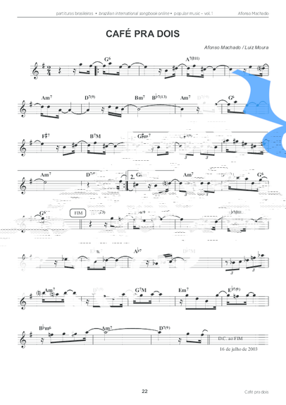 Afonso Machado  partitura para Teclado