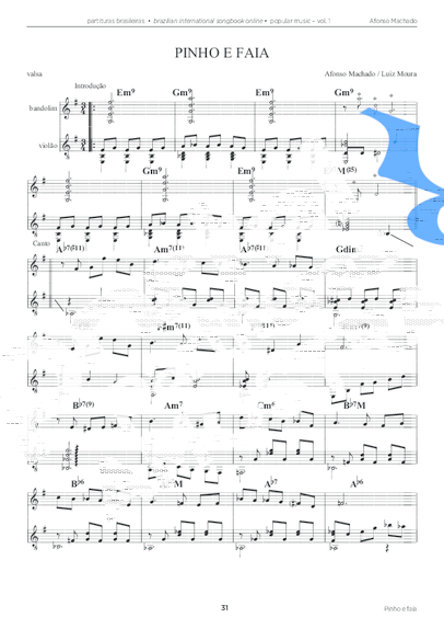 Afonso Machado  partitura para Bandolim