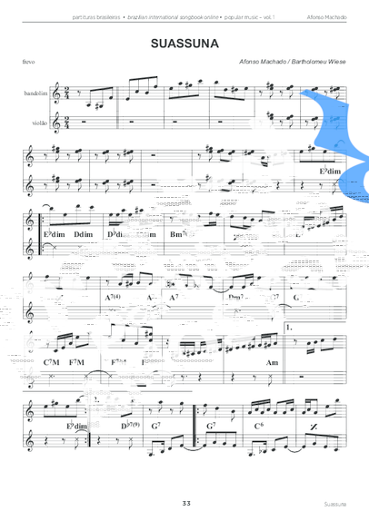 Afonso Machado  partitura para Bandolim