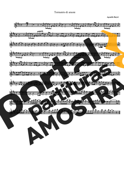 Agnaldo Rayol Tormento D´Amore partitura para Saxofone Tenor Soprano (Bb)