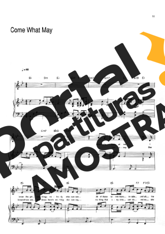 Air Supply Come What May partitura para Piano