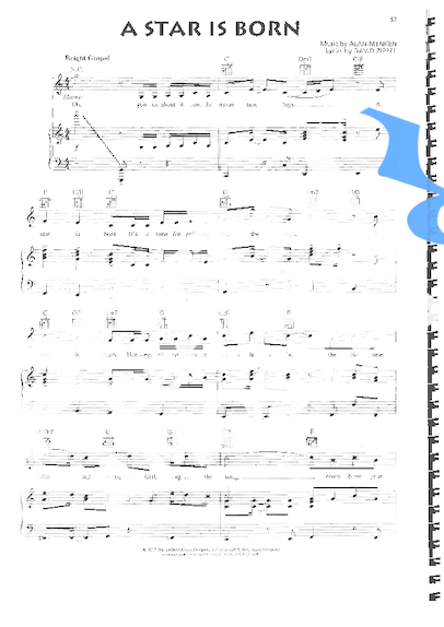 Alan Menken A Star Is Born (Hercules) partitura para Piano