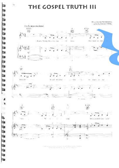 Alan Menken  partitura para Piano