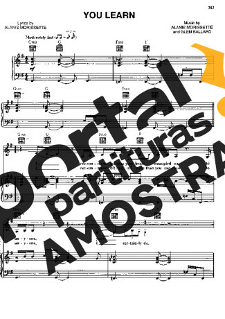 Alanis Morissette  partitura para Piano