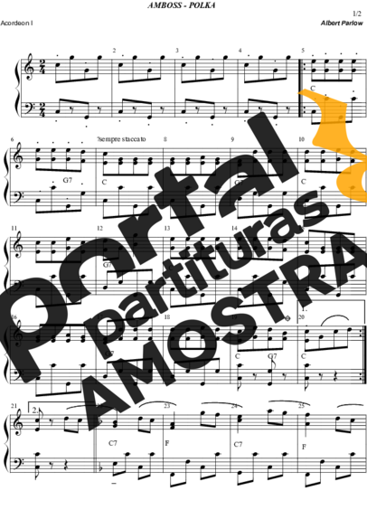 Albert Parlow Amboss partitura para Acordeon