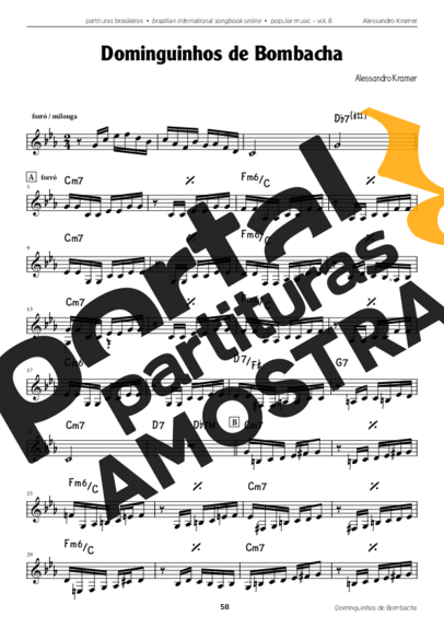 Alessandro Kramer Dominguinhos De Bombacha partitura para Acordeon