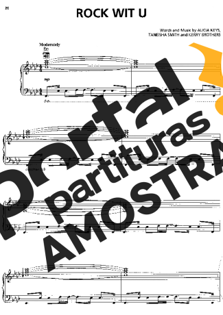 Alicia Keys Rock Wit U partitura para Piano