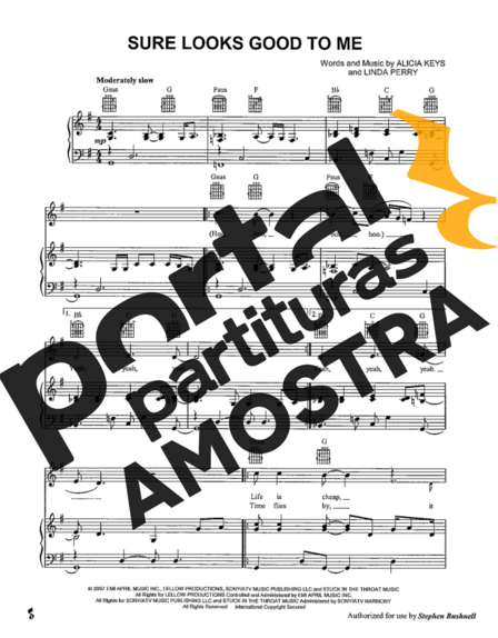 Alicia Keys  partitura para Piano