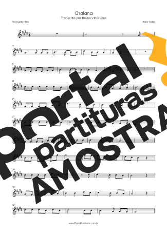 Almir Sater  partitura para Trompete