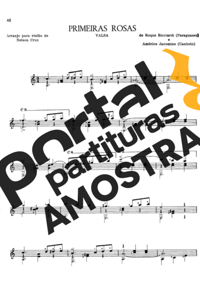 Américo Jacomino  partitura para Violão