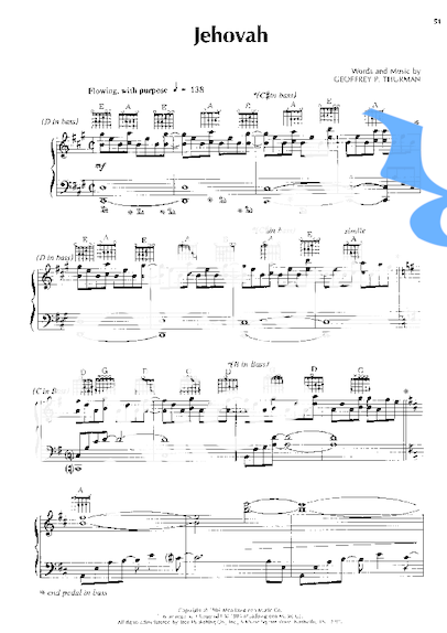 Amy Grant Jehovah partitura para Piano