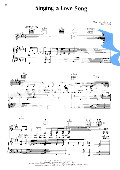 Amy Grant Singing A Love Song partitura para Piano