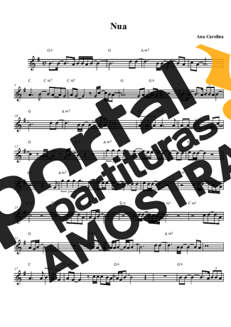 Ana Carolina Nua partitura para Clarinete (Bb)