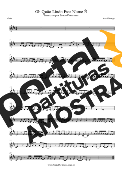 Ana Nóbrega Oh, Quão Lindo Esse Nome É partitura para Gaita