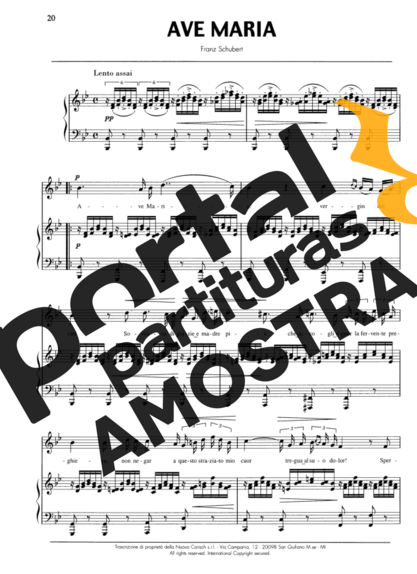 Andrea Bocelli Ave Maria (Schubert) partitura para Piano