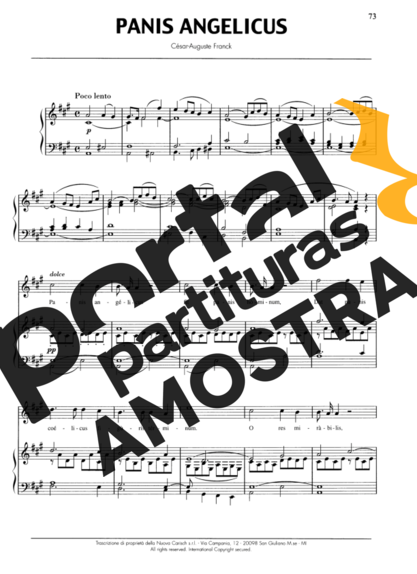 Andrea Bocelli Panis Angelicus partitura para Piano
