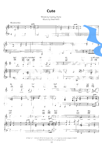 Ann-Margret Cute partitura para Piano