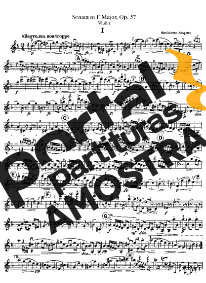 Antonín Dvořák Violin Sonata Op 57 partitura para Violino