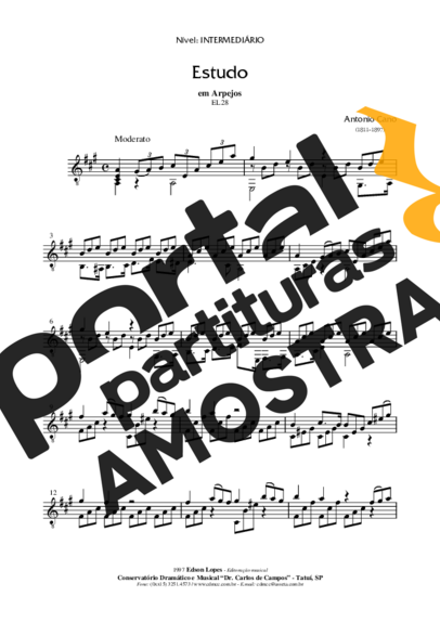 Antonio Cano  partitura para Violão