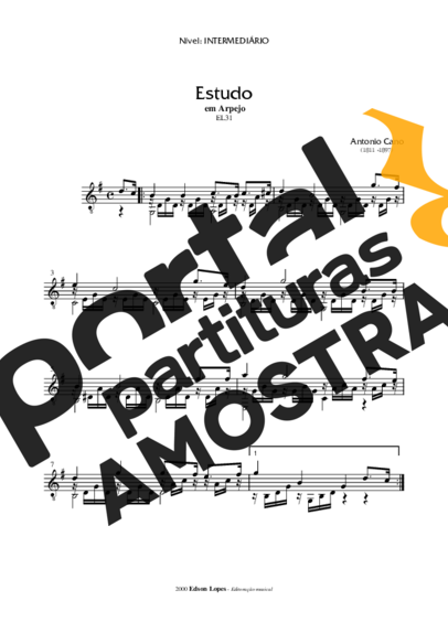 Antonio Cano  partitura para Violão
