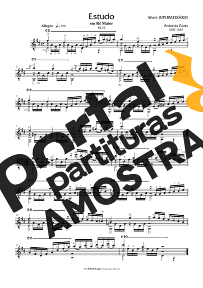 Antonio Cano  partitura para Violão