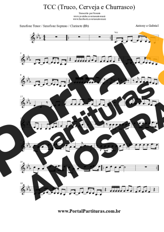 Antony e Gabriel  partitura para Clarinete (Bb)