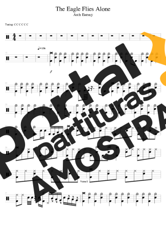 Arch Enemy The Eagle Flies Alone partitura para Bateria
