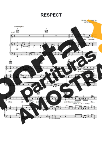 Aretha Franklin  partitura para Piano