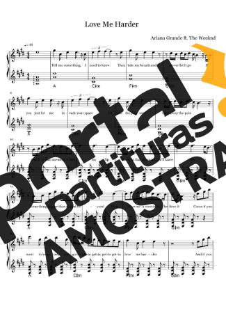 Ariana Grande  partitura para Piano