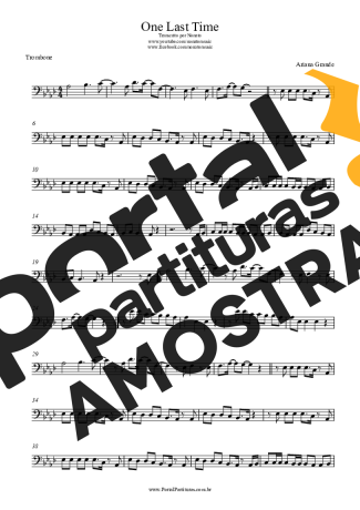 Ariana Grande One Last Time partitura para Trombone